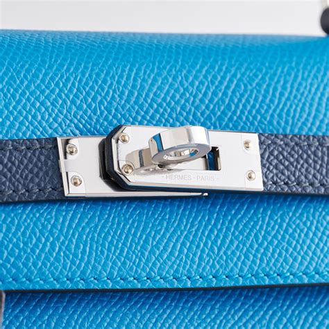 Hermès Kelly 25 Epsom Blue Zanzibar/Blue de Prusse/Black